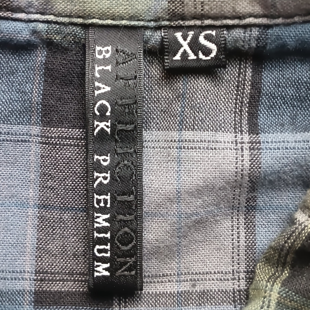 Affliction Womens Plaid Shirt Long Sleeve Button Down Size XS NEW NWT - Picture 4 of 12